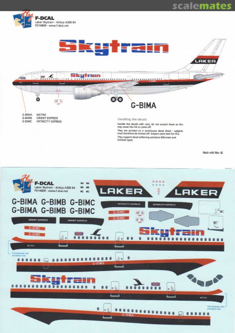 Boxart Laker Skytrain Airbus A300 B4 FD14609 F-DCAL Boxart Laker Skytrain Airbus A300 B4 FD14609 F-DCAL