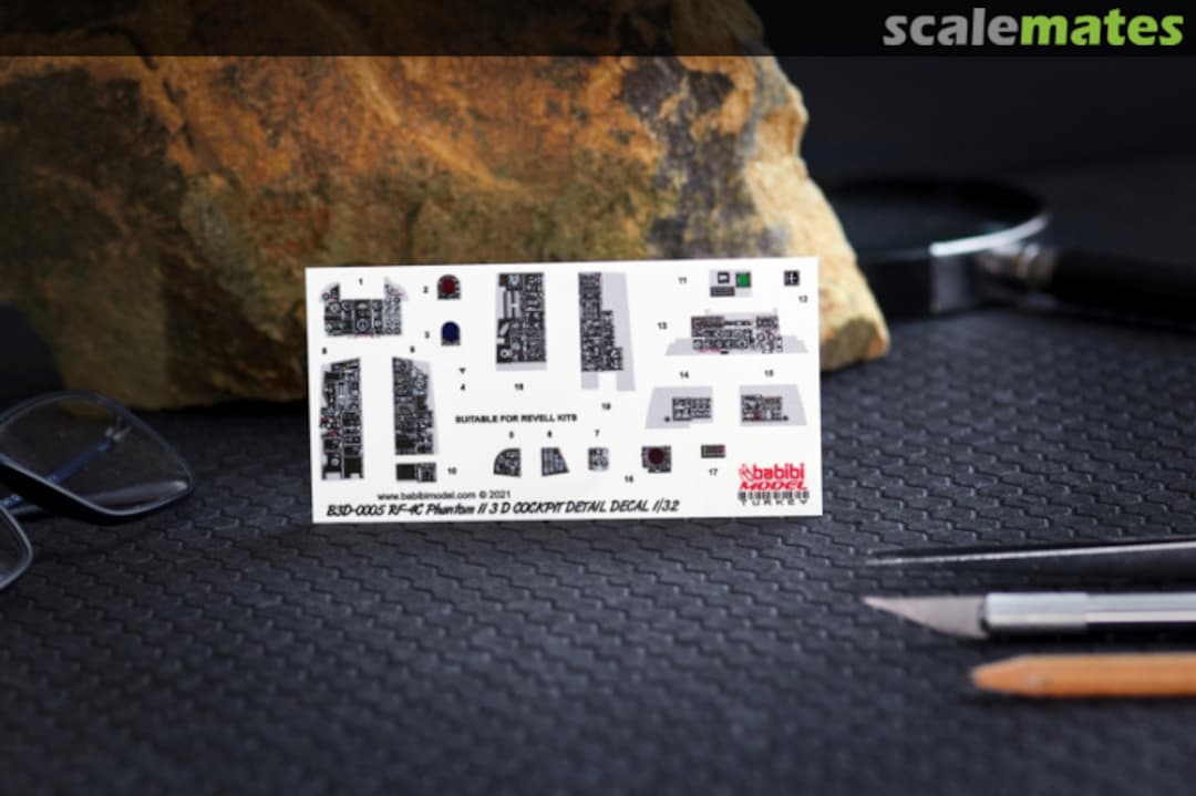 Boxart RF-4C Phantom II 3D Cockpit Detail Set B3D-0005 Babibi model Boxart RF-4C Phantom II 3D Cockpit Detail Set B3D-0005 Babibi model