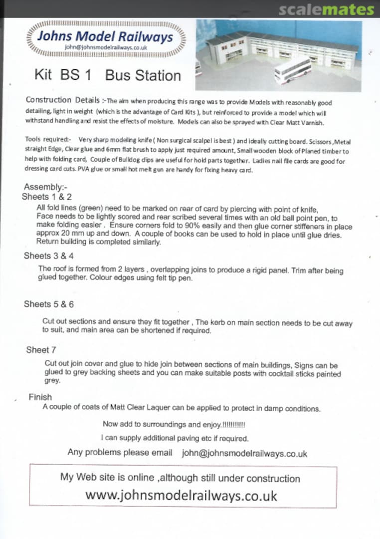 Boxart Bus Station BS 1 Johns Models Boxart Bus Station BS 1 Johns Models