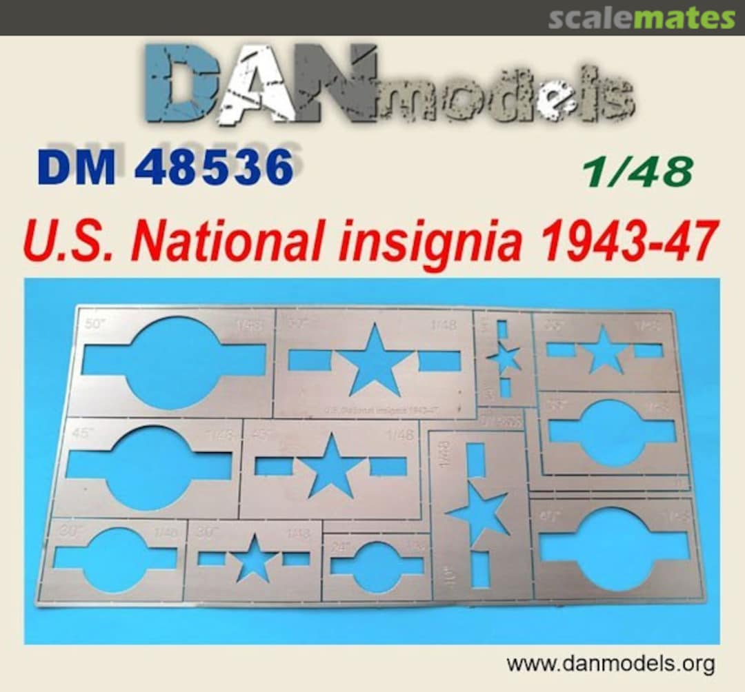 Boxart US national insignia 1943-1947 stencil DM48536 DANmodels Boxart US national insignia 1943-1947 stencil DM48536 DANmodels