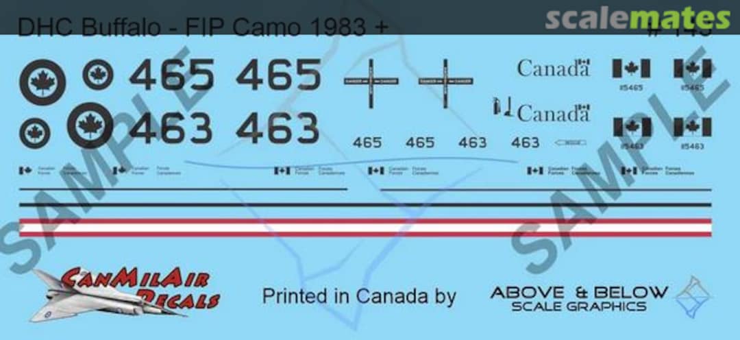Boxart DeHavilland Canada CC-115 Buffalo 143 Above & Below Graphics Boxart DeHavilland Canada CC-115 Buffalo 143 Above & Below Graphics