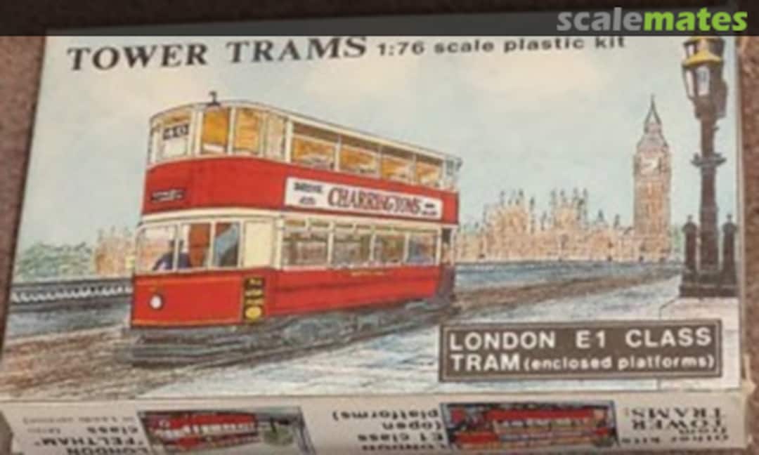 Boxart London E1 Class Tram (enclosed platforms) Tower Models Boxart London E1 Class Tram (enclosed platforms) Tower Models