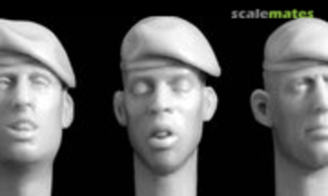 1:35 French Heads w/ modern Foreign Legion beret (Hornet & Wolf HQH03) HQH03