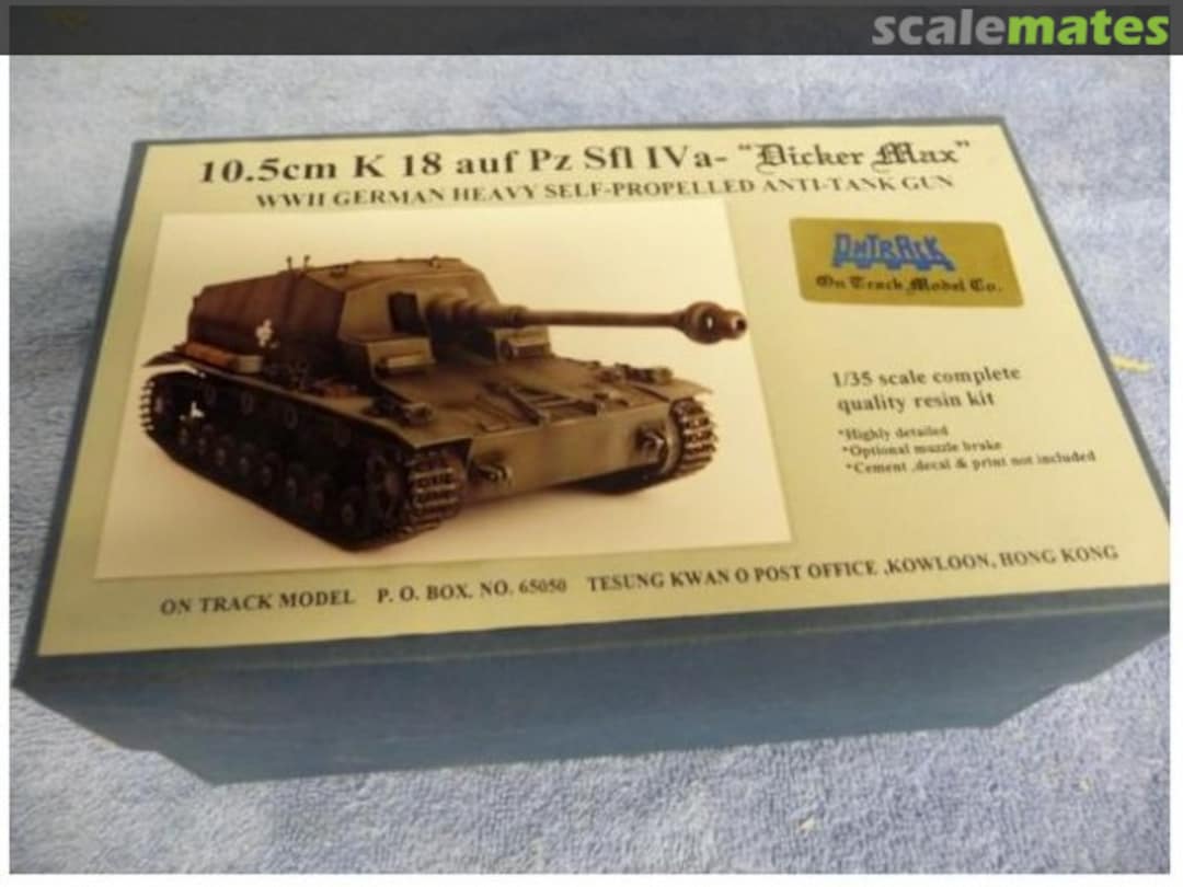 Boxart 10.5cm K 18 auf Pz. Sfl IVa- "Dicker Max" 35001 On Track Models Boxart 10.5cm K 18 auf Pz. Sfl IVa- "Dicker Max" 35001 On Track Models