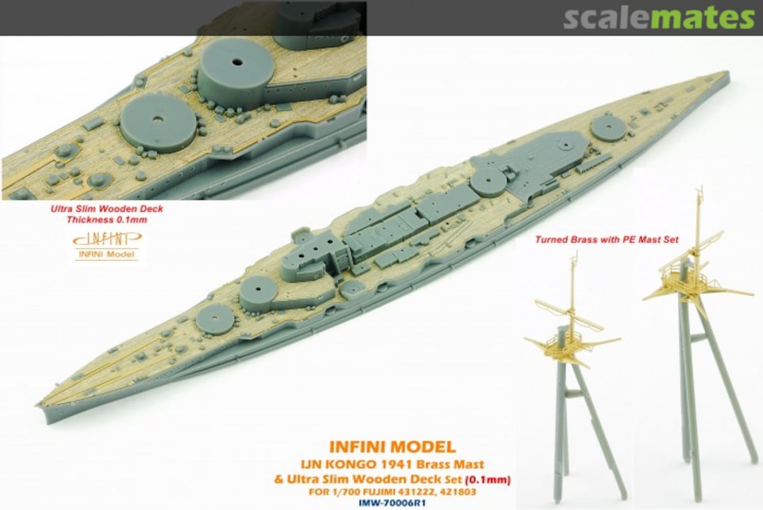 Boxart IJN Kongo 1941 ultra-slim deck & brass mast set IMW-70006R1 INFINI Model Boxart IJN Kongo 1941 ultra-slim deck & brass mast set IMW-70006R1 INFINI Model