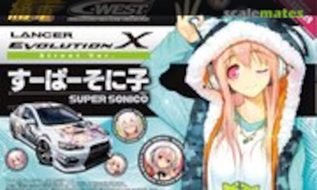 1:24 C-West Lancer Evolution X Street Ver. &quot;Super Sonico&quot; (Aoshima 050743)