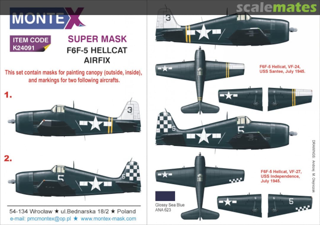 Boxart F6F-5 Hellcat AIRFIX K24091 Montex Boxart F6F-5 Hellcat AIRFIX K24091 Montex