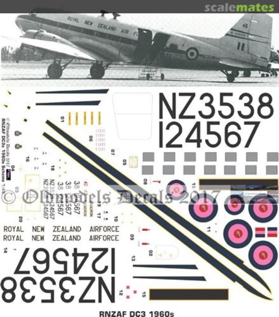 Boxart RNZAF DC-3 1960 OMD0294 Oldmodels Decals Boxart RNZAF DC-3 1960 OMD0294 Oldmodels Decals