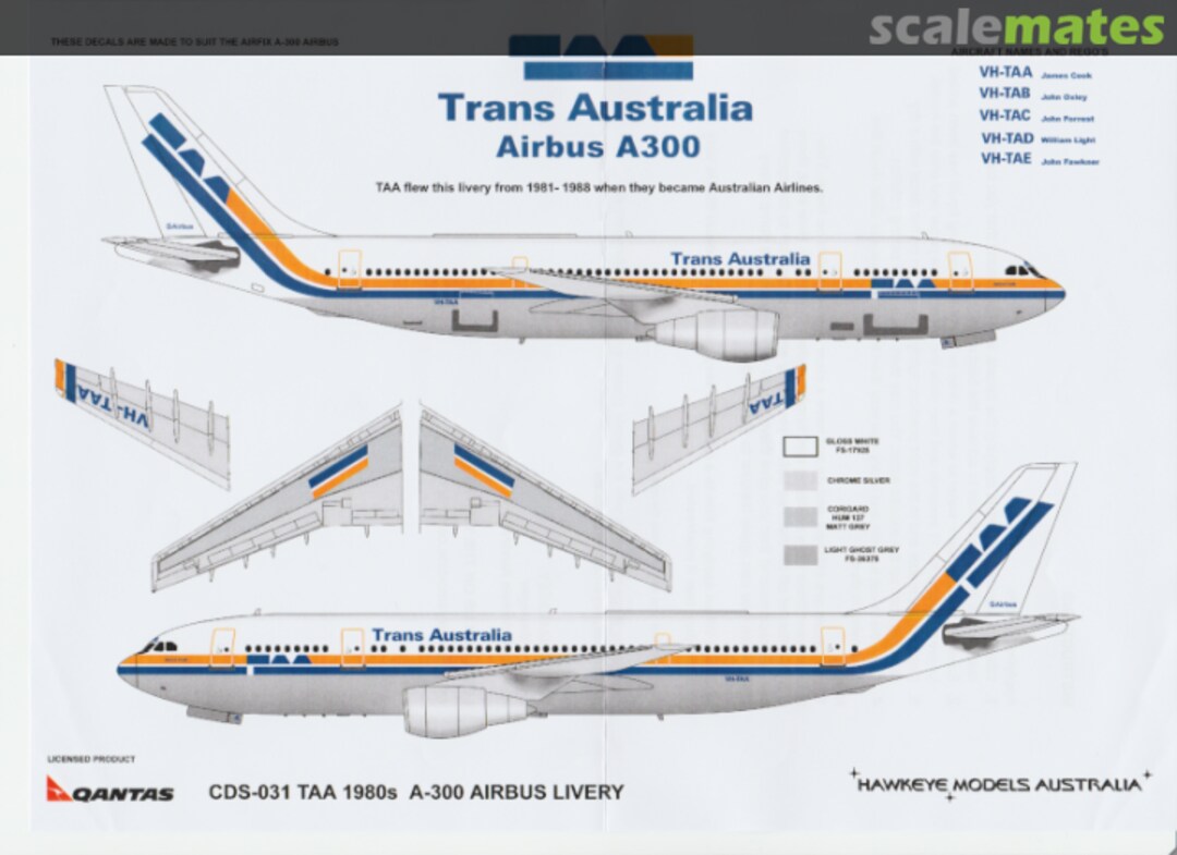Boxart TAA, Airbus A300-B4 1980's CDS-031 Hawkeye Models Boxart TAA, Airbus A300-B4 1980's CDS-031 Hawkeye Models