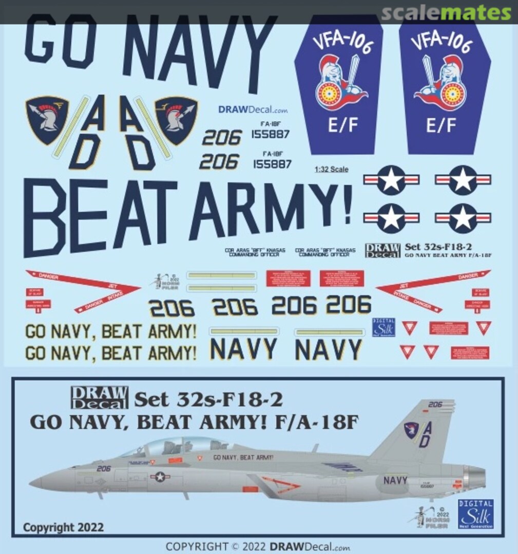 Boxart GO NAVY BEAT ARMY! F/A-18F 32-F18-2 Draw Decal Boxart GO NAVY BEAT ARMY! F/A-18F 32-F18-2 Draw Decal