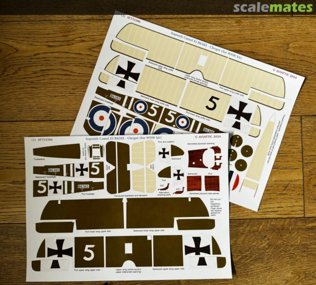 Boxart Sopwith Camel F.I B6385 'captured' Clerget engine ATT32386 Aviattic Boxart Sopwith Camel F.I B6385 'captured' Clerget engine ATT32386 Aviattic