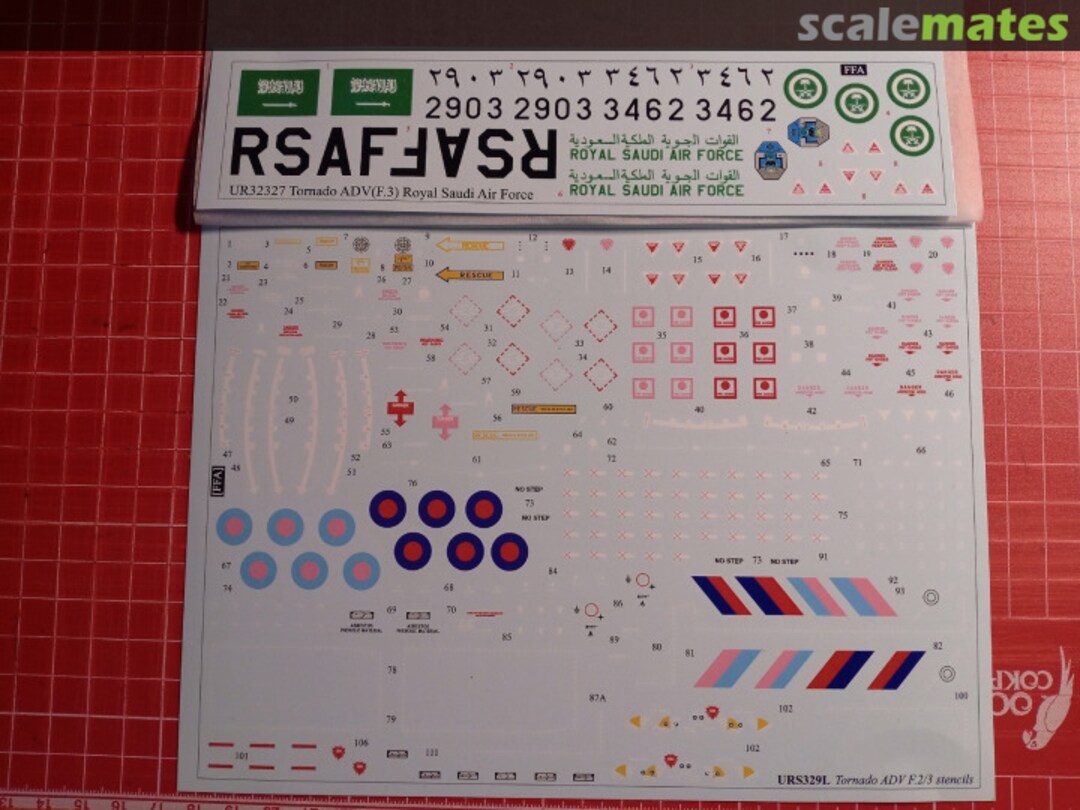 Contents Tornado ADV Saudi with stencils UR32327 UpRise Decal Contents Tornado ADV Saudi with stencils UR32327 UpRise Decal