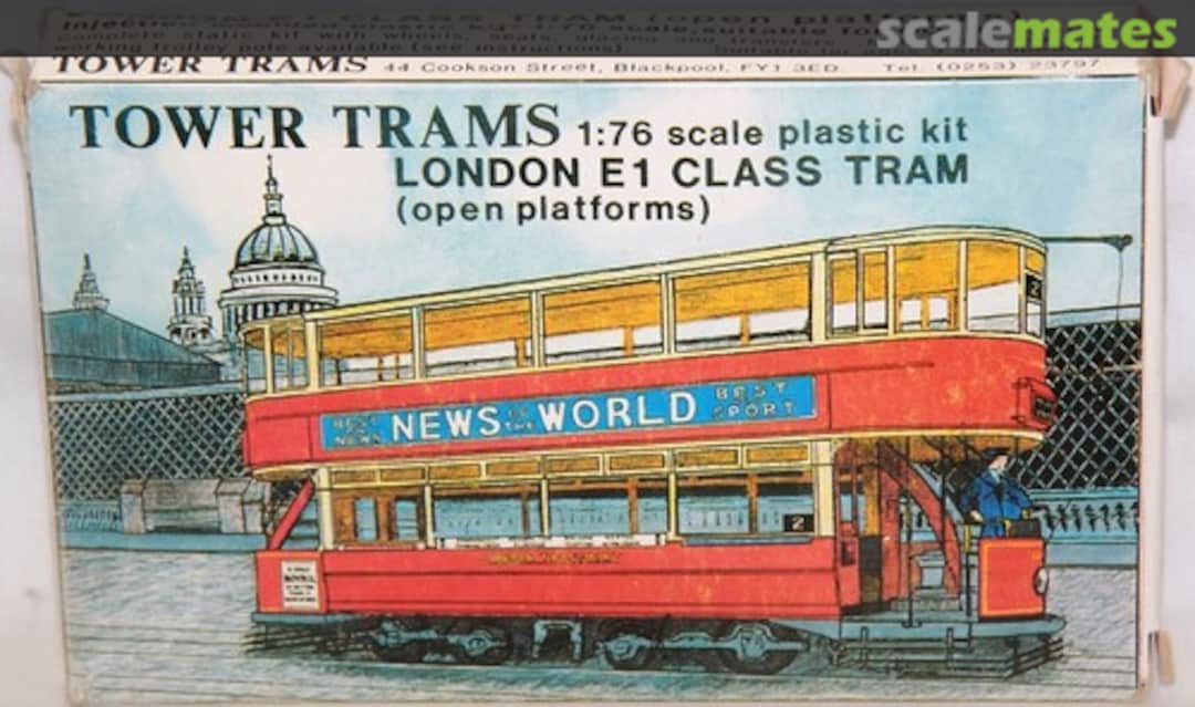Boxart London E1 Class Tram (open platforms) Tower Models Boxart London E1 Class Tram (open platforms) Tower Models