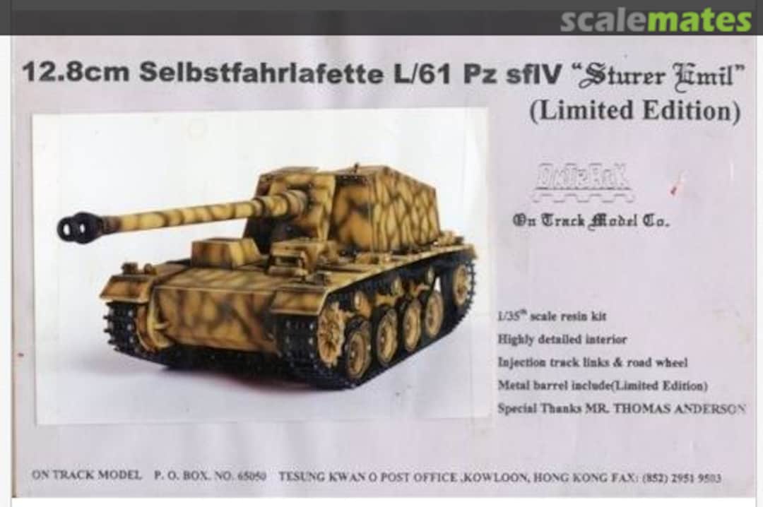 Boxart 12.8cm Selbstfahrlafette L/61 Sturer Emil 35004 On Track Models Boxart 12.8cm Selbstfahrlafette L/61 Sturer Emil 35004 On Track Models