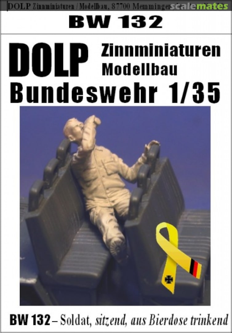 Boxart Soldat, sitzend, aus Bierdose trinkend BW 132 DOLP-Modellbau Boxart Soldat, sitzend, aus Bierdose trinkend BW 132 DOLP-Modellbau