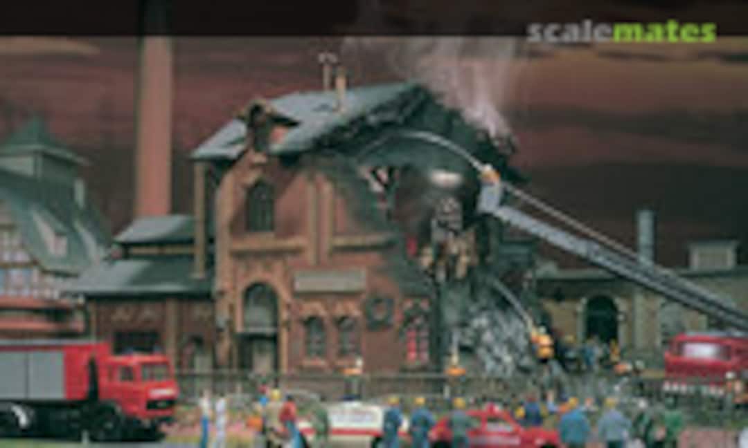 Factory on Fire with Flashing Lights (Vollmer 45601)