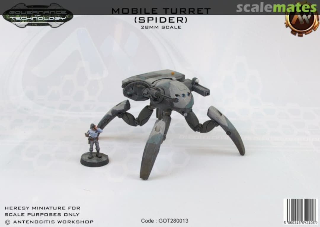 Boxart Mobile Turret (Spider) GOT280013 Antenocitis Workshop Boxart Mobile Turret (Spider) GOT280013 Antenocitis Workshop