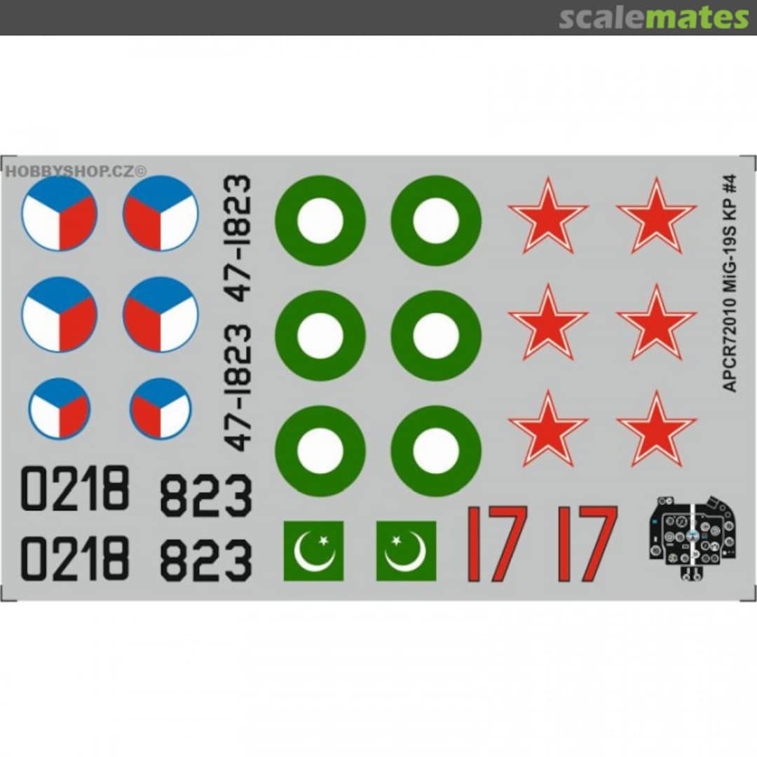 Boxart MiG-19S KP #4 APCR72010 APC Decals