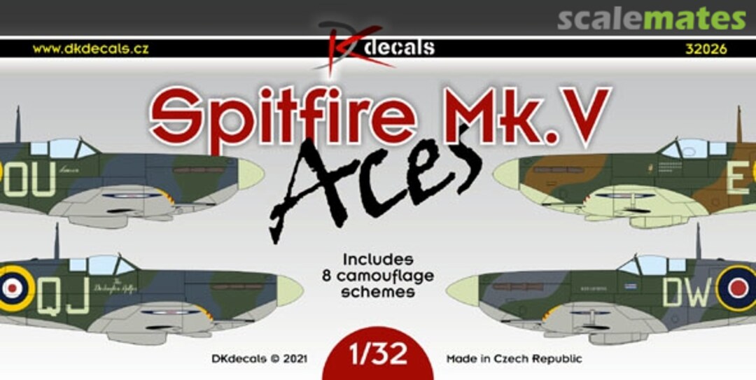 Boxart Spitfire Mk. V 32026 DK Decals Boxart Spitfire Mk. V 32026 DK Decals
