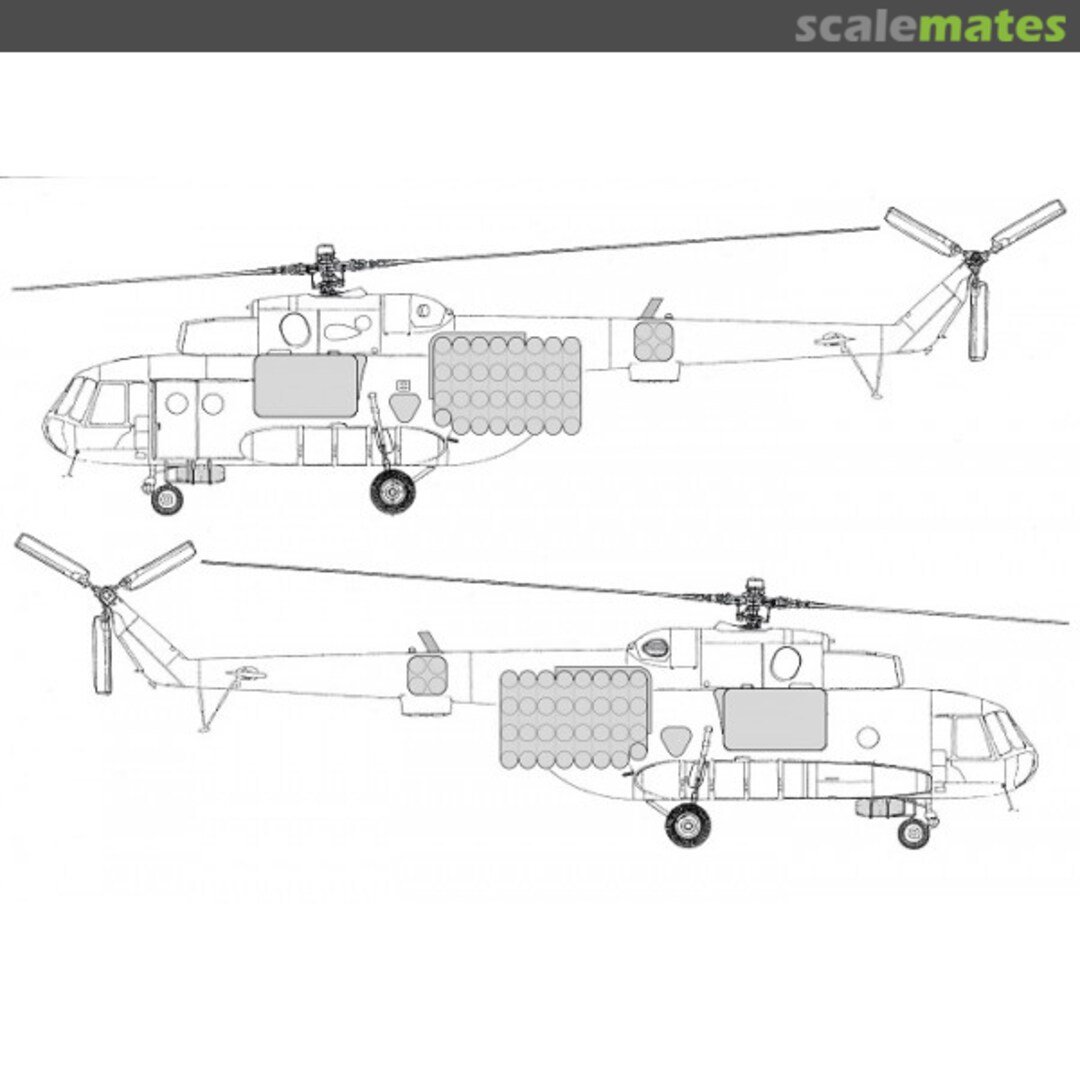 Boxart Mil Mi-8 MTPB Conversion Detail Set TC48125 HELI Resin Kits Boxart Mil Mi-8 MTPB Conversion Detail Set TC48125 HELI Resin Kits