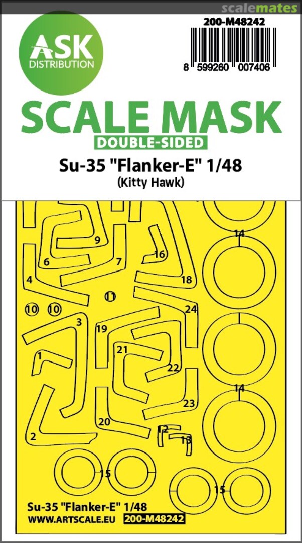 Boxart Su-35 Flanker-E double-sided express fit mask 200-M48242 ASK Boxart Su-35 Flanker-E double-sided express fit mask 200-M48242 ASK