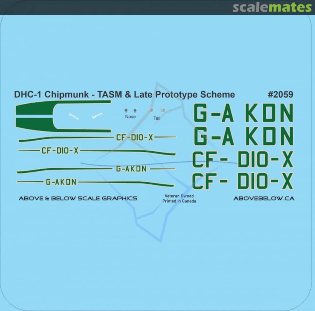 Boxart DHC-1 Chipmunk - TASM & Late Prototype Scheme 2059 Above & Below Graphics Boxart DHC-1 Chipmunk - TASM & Late Prototype Scheme 2059 Above & Below Graphics