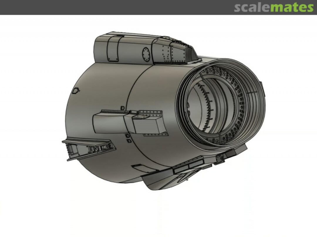 Boxart Saab Draken Afterburner section Typ 3 (DNK) WOL720160 Wolf 3D Resin Parts
