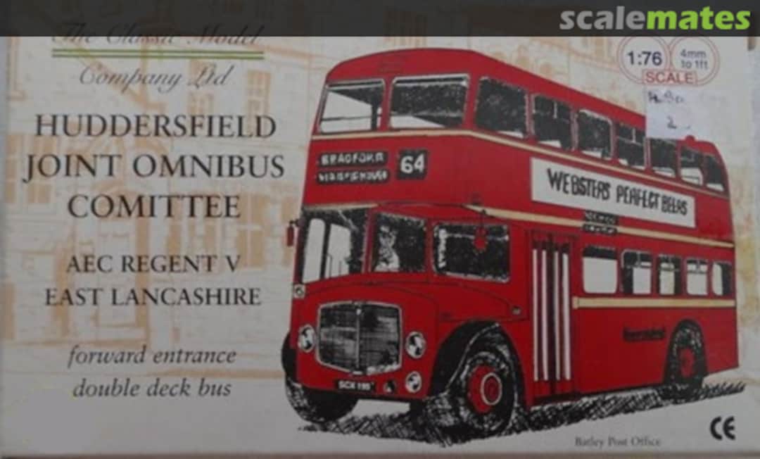 Boxart Huddersfield Joint Omnibus Comittee AEC Regent V The Classic Model Company Ltd Boxart Huddersfield Joint Omnibus Comittee AEC Regent V The Classic Model Company Ltd