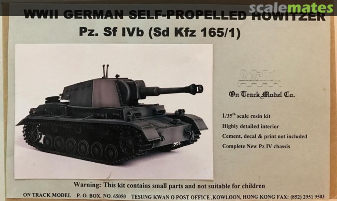 Boxart WWII German Self-Propelled Howitzer Pz. SF IVb (Sd.Kfz. 165/1) 35003 On Track Models Boxart WWII German Self-Propelled Howitzer Pz. SF IVb (Sd.Kfz. 165/1) 35003 On Track Models