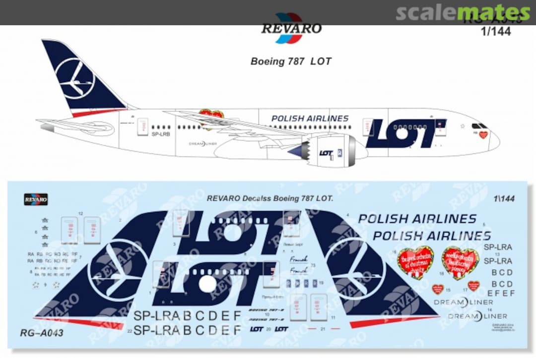 Boxart Boeing 787 LOT RG-A043 Revaro Boxart Boeing 787 LOT RG-A043 Revaro