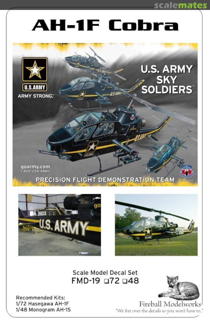 Boxart AH-1F Sky Soldiers Precision Demonstration Team FMD-19-72 Fireball Modelworks Boxart AH-1F Sky Soldiers Precision Demonstration Team FMD-19-72 Fireball Modelworks