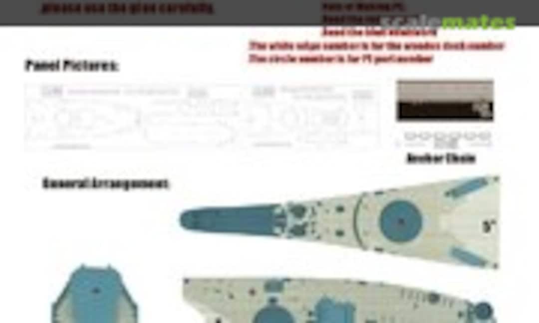 1:350 USS Missouri BB-63 - Wooden Deck (Wood Hunter W35054) W35054