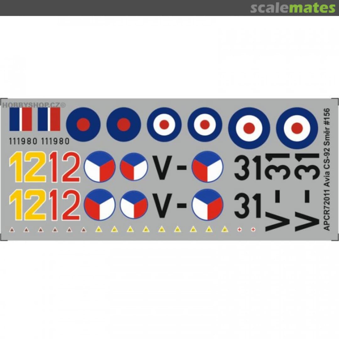 Boxart Avia CS-92 Smer #156 APCR72011 APC Decals Boxart Avia CS-92 Smer #156 APCR72011 APC Decals