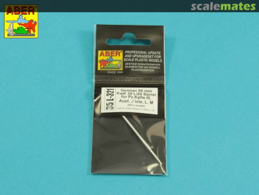 Boxart Germ.50mm KwK39L/60 Barrel Pz.Kpfw.III AusfJ, L, M. 35L-321 Aber Boxart Germ.50mm KwK39L/60 Barrel Pz.Kpfw.III AusfJ, L, M. 35L-321 Aber