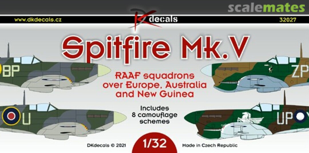 Boxart Spitfire Mk. V 32027 DK Decals Boxart Spitfire Mk. V 32027 DK Decals