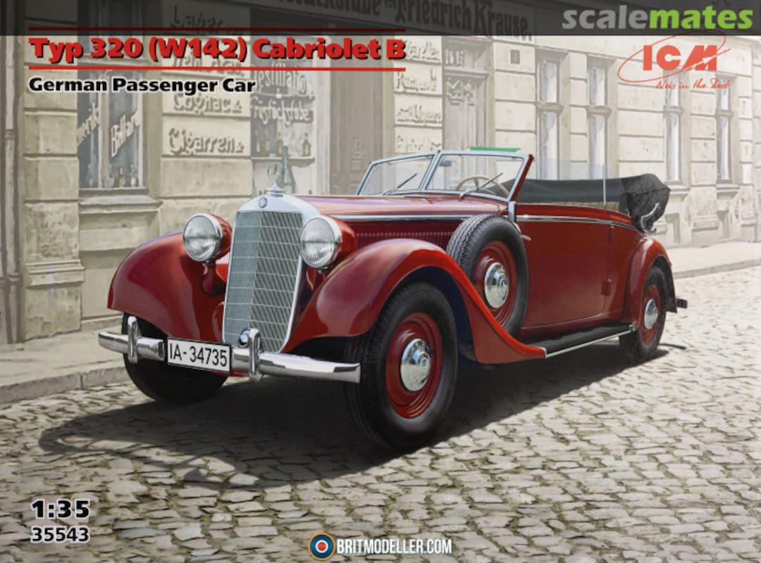 Boxart Typ 320 (W142) Cabriolet B 35543 ICM Boxart Typ 320 (W142) Cabriolet B 35543 ICM