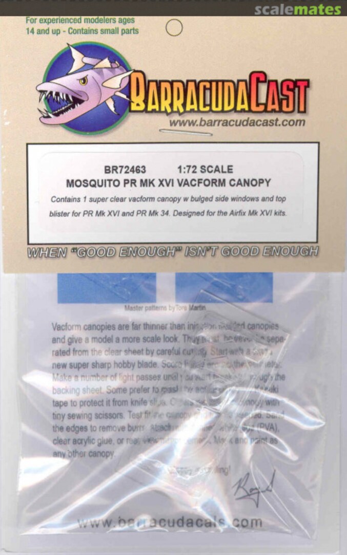 Boxart Mosquito PR Mk. XVI Vac Canopy BR72463 Barracuda Studios Boxart Mosquito PR Mk. XVI Vac Canopy BR72463 Barracuda Studios