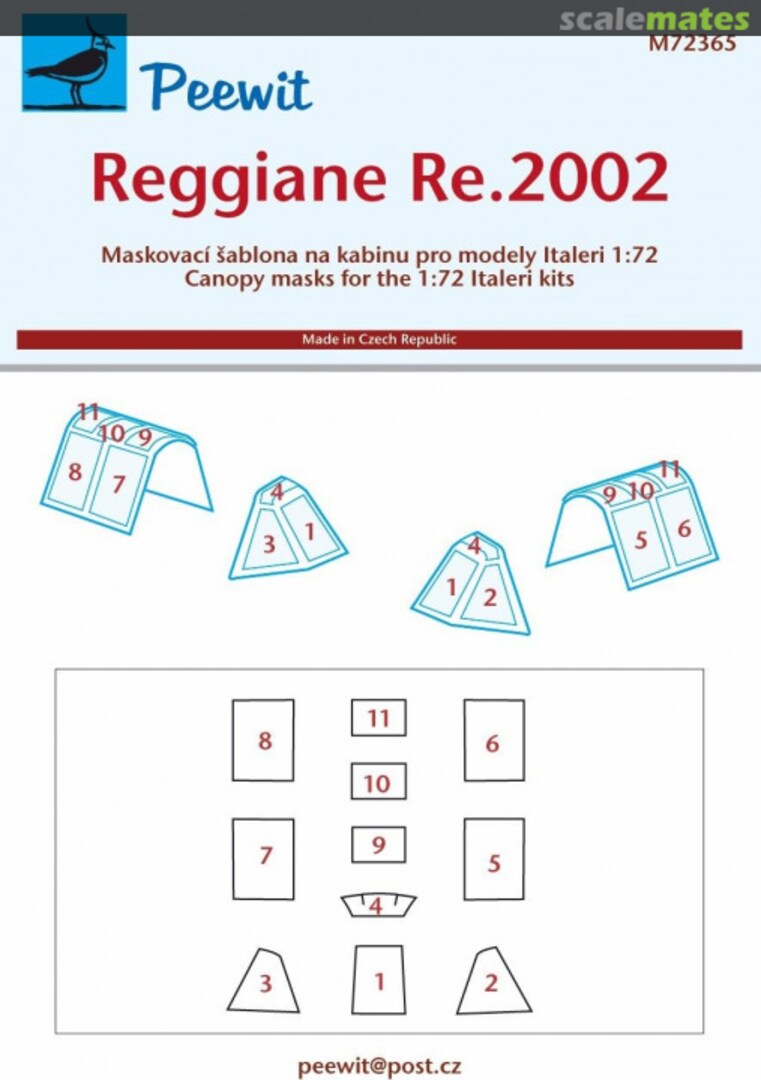 Boxart Reggiane Re.2002 masks M72365 Peewit Boxart Reggiane Re.2002 masks M72365 Peewit