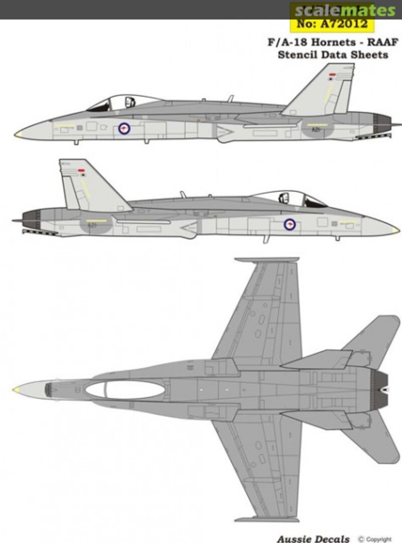 Boxart F/A-18 Hornets RAAF A72012 Aussie Decals Boxart F/A-18 Hornets RAAF A72012 Aussie Decals