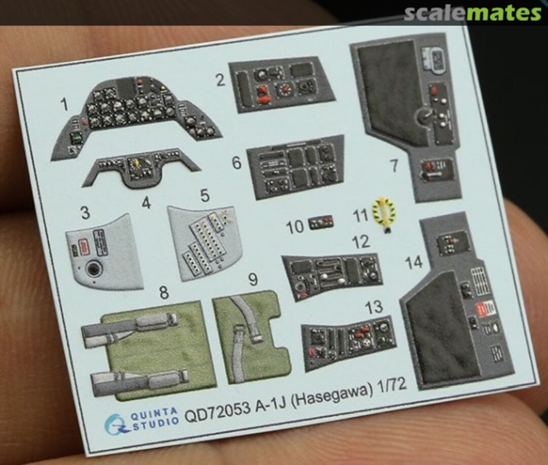 Contents A-1J Skyraider interior 3D decals QD72053 Quinta Studio Contents A-1J Skyraider interior 3D decals QD72053 Quinta Studio