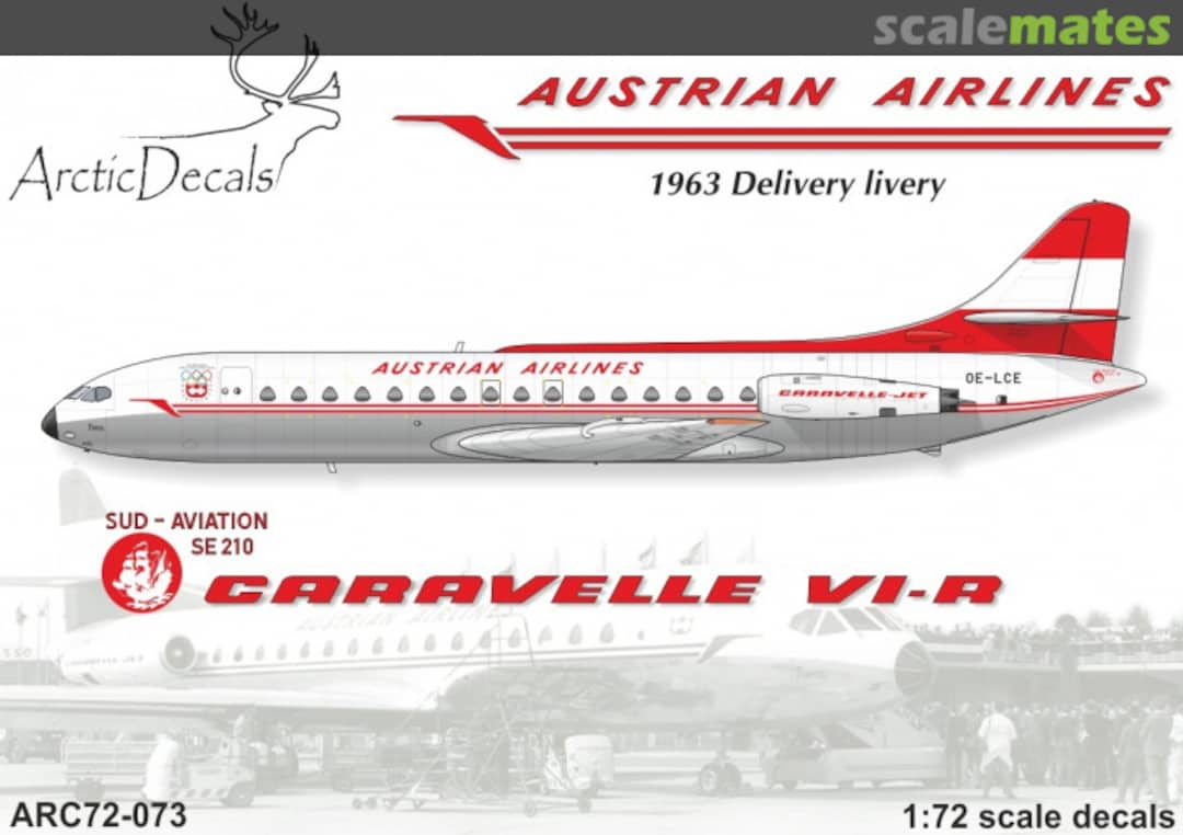 Boxart S.E. Caravelle VI-R Austrian Airlines ARC72-073 Arctic Decals Boxart S.E. Caravelle VI-R Austrian Airlines ARC72-073 Arctic Decals