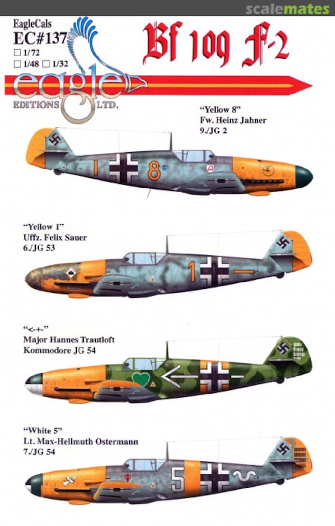 Boxart Bf 109 F-2 EagleCals EC72-137 Eagle Editions Boxart Bf 109 F-2 EagleCals EC72-137 Eagle Editions