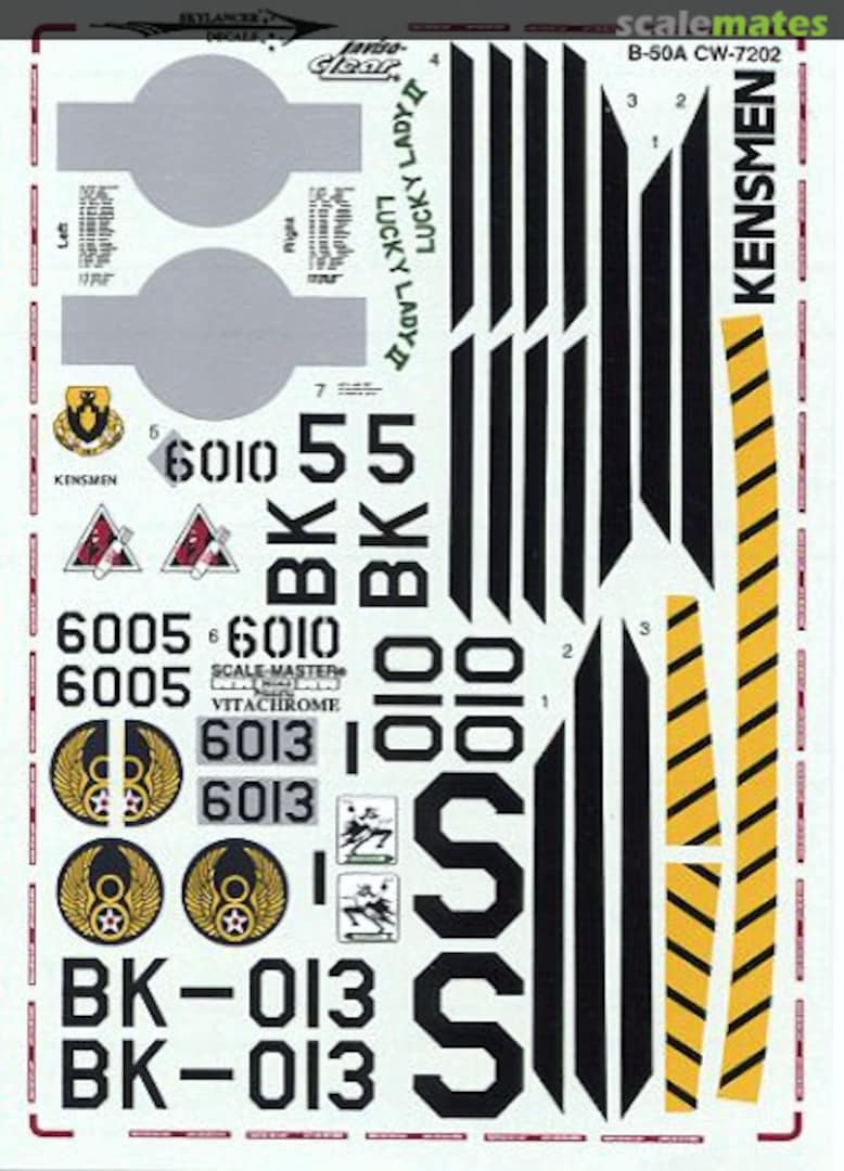 Boxart Boeing B-50 Superfortress: 3 USAFE in UK CW-7202 Skylancer Decals Boxart Boeing B-50 Superfortress: 3 USAFE in UK CW-7202 Skylancer Decals