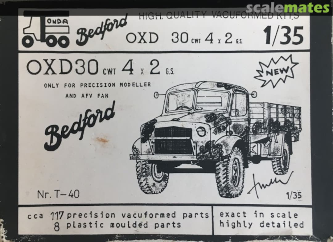 Boxart Bedford OXD 30 CWT 4x2 G.S. T-40 Tonda