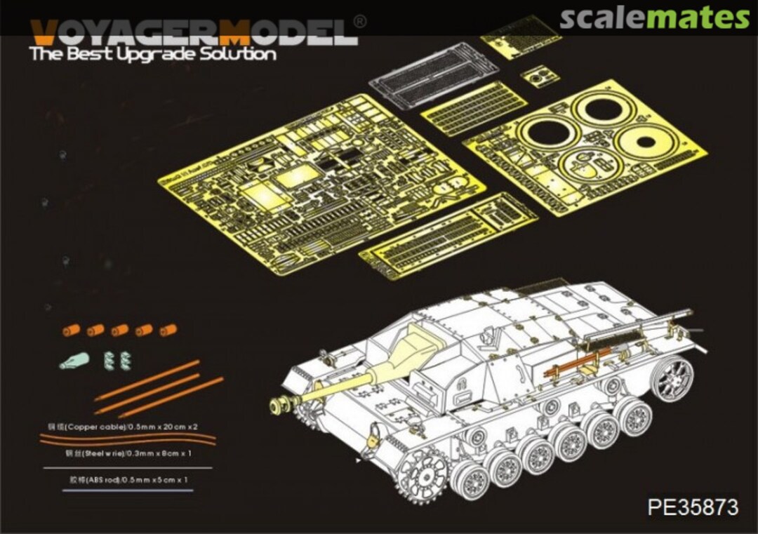 Boxart StuG.III Ausf.C/D L/48 75mm main gun. Basic kit PE35873 Voyager Model Boxart StuG.III Ausf.C/D L/48 75mm main gun. Basic kit PE35873 Voyager Model