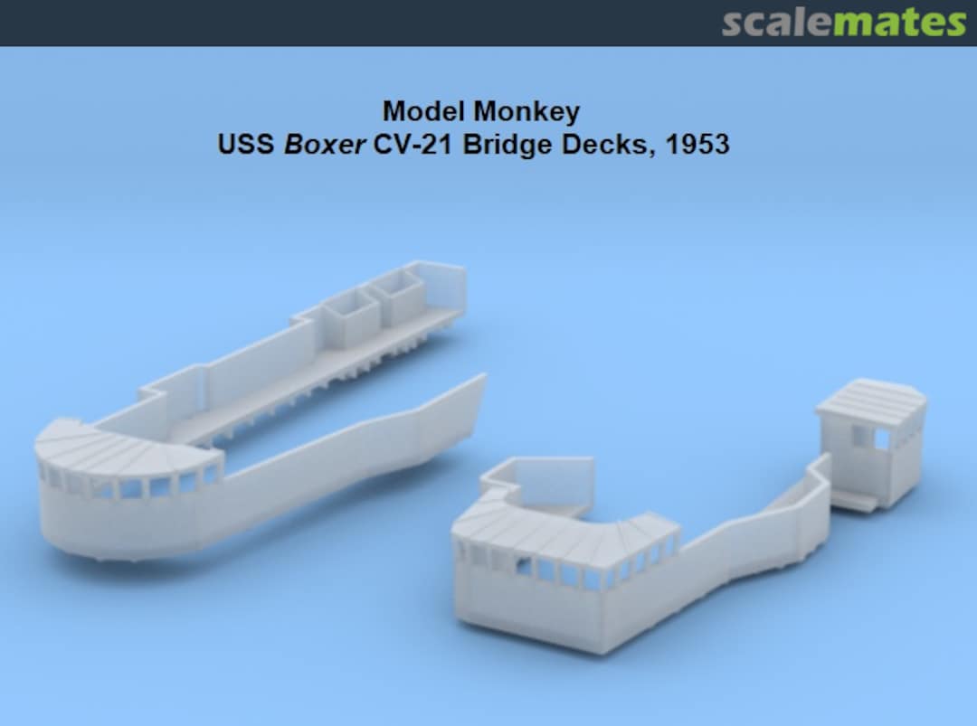 Boxart USS Boxer CV-21 Bridge Decks, 1953 350-CV21 1953 Model Monkey Boxart USS Boxer CV-21 Bridge Decks, 1953 350-CV21 1953 Model Monkey