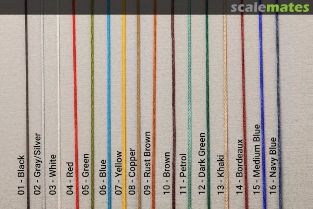 Boxart Braided Lines Ø 0.5mm - 16 colors SET (2 Meters each / 79 Inches) ANSET02 ANYZ Boxart Braided Lines Ø 0.5mm - 16 colors SET (2 Meters each / 79 Inches) ANSET02 ANYZ