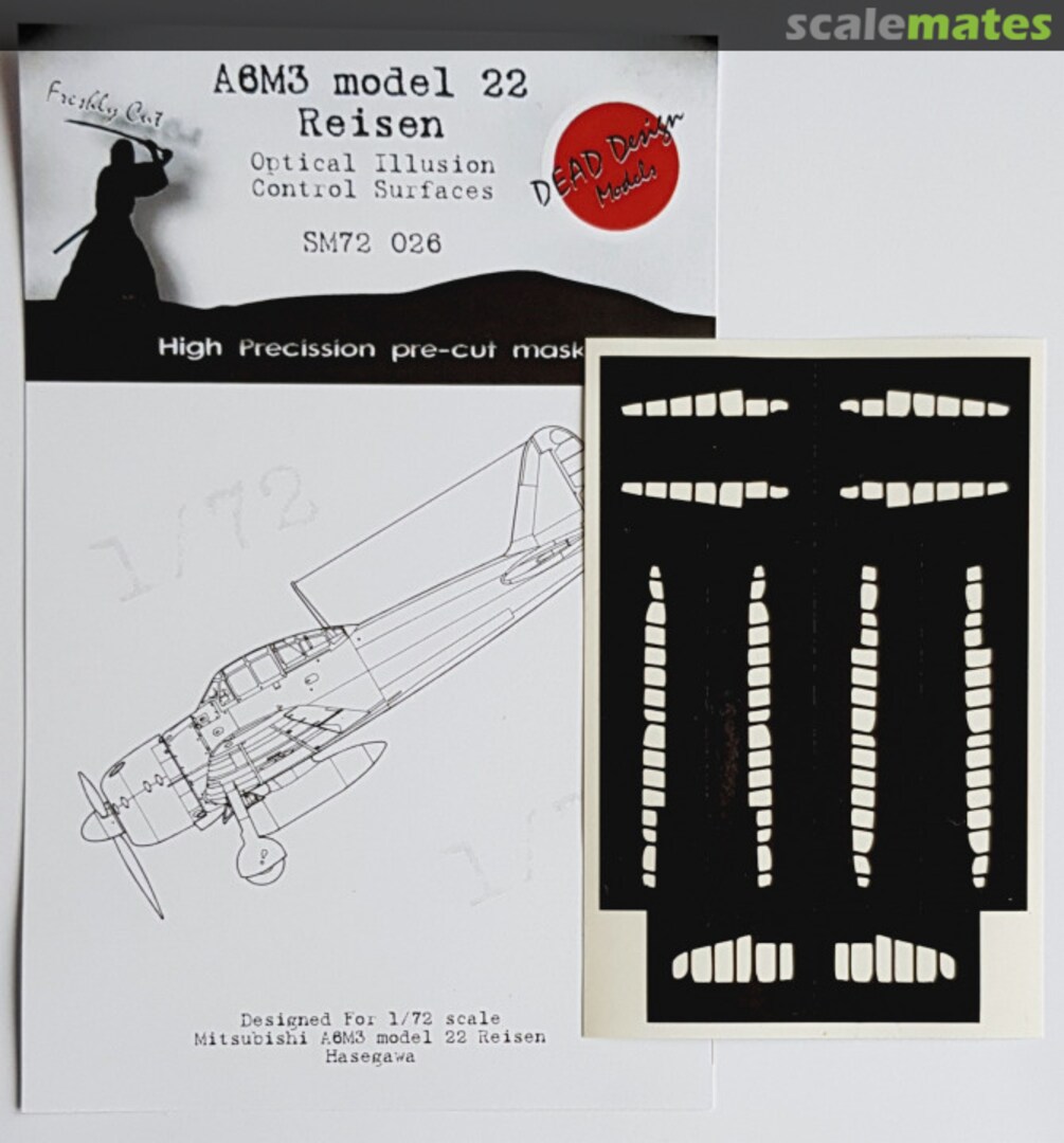 Boxart Mitsubishi A6M3 m.22 Reisen Control Surfaces SM72026 DEAD Design Models Boxart Mitsubishi A6M3 m.22 Reisen Control Surfaces SM72026 DEAD Design Models