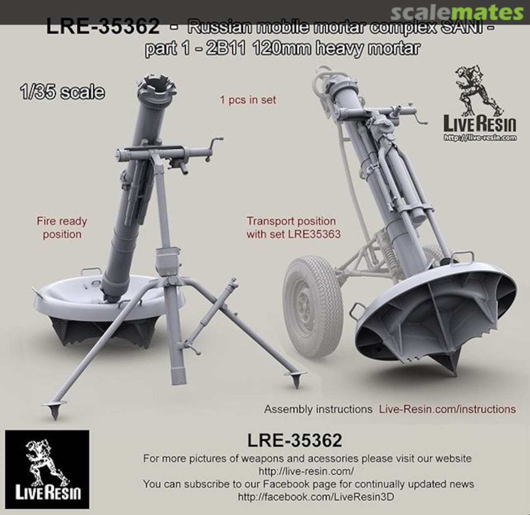 Boxart 120 mm mortar 2B11 LRE-35362 Live Resin Boxart 120 mm mortar 2B11 LRE-35362 Live Resin