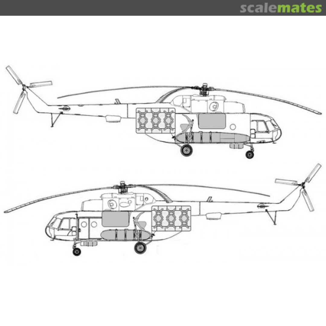 Boxart Mil Mi-8 MTPI Conversion Detail Set TC48093 HELI Resin Kits Boxart Mil Mi-8 MTPI Conversion Detail Set TC48093 HELI Resin Kits